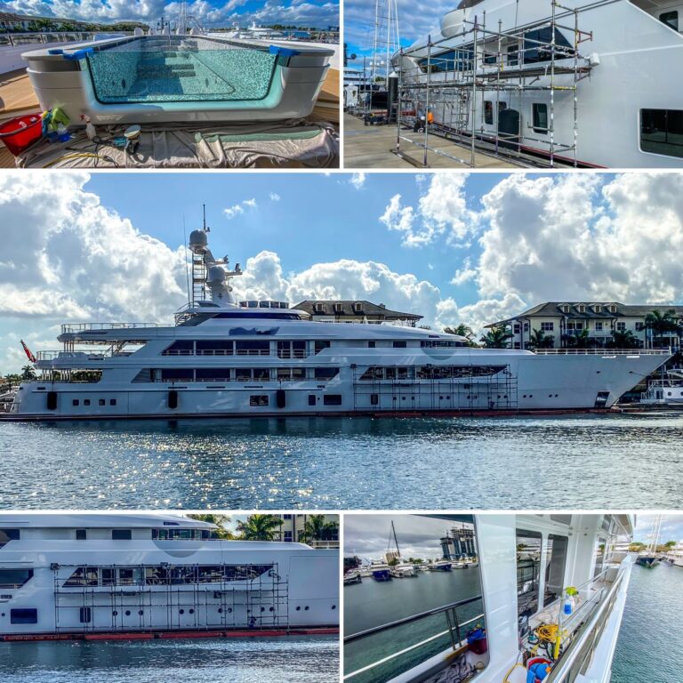 yacht glass polishing and repair in Fort Lauderdale, Miami, and West Palm