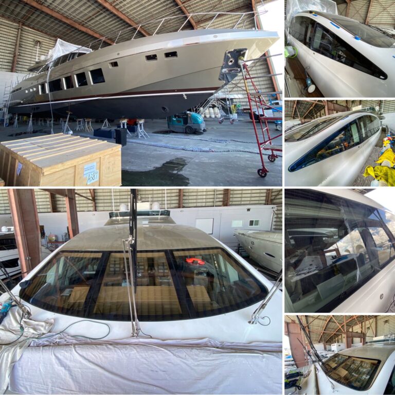 yacht glass repair and polishing in Fort Lauderdale, Miami, and West Palm