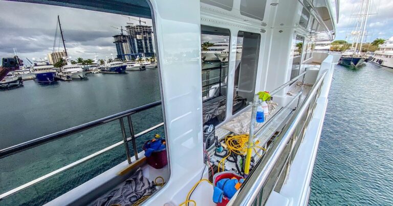 remove hard water stains from glass - yacht and boat glass restoration specialists