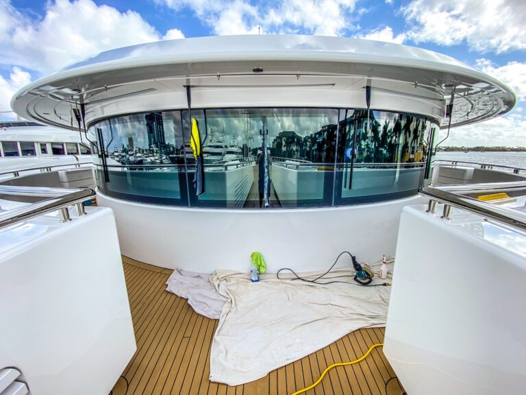 yacht and boat glass repair and polishing in Fort Lauderdale, Miami, and West Palm
